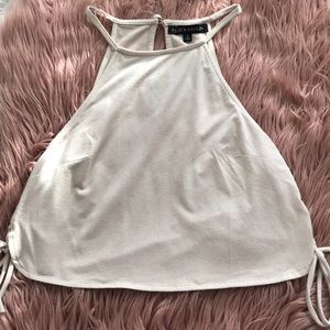 Suede Tan Crop Top